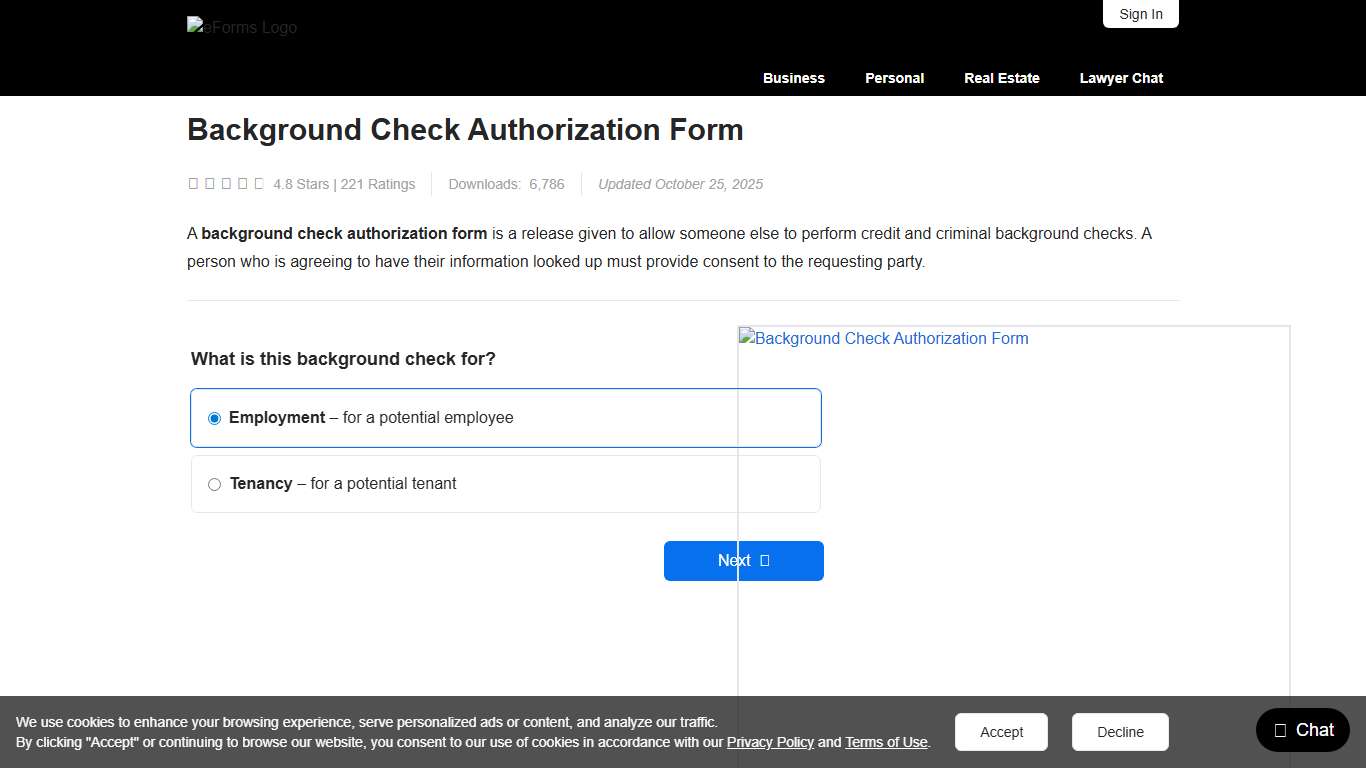 Free Background Check Authorization Forms (3) - PDF – eForms